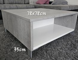 Moderner Couchtisch, Betongrau, 78x78x35cm, Top Zustand!