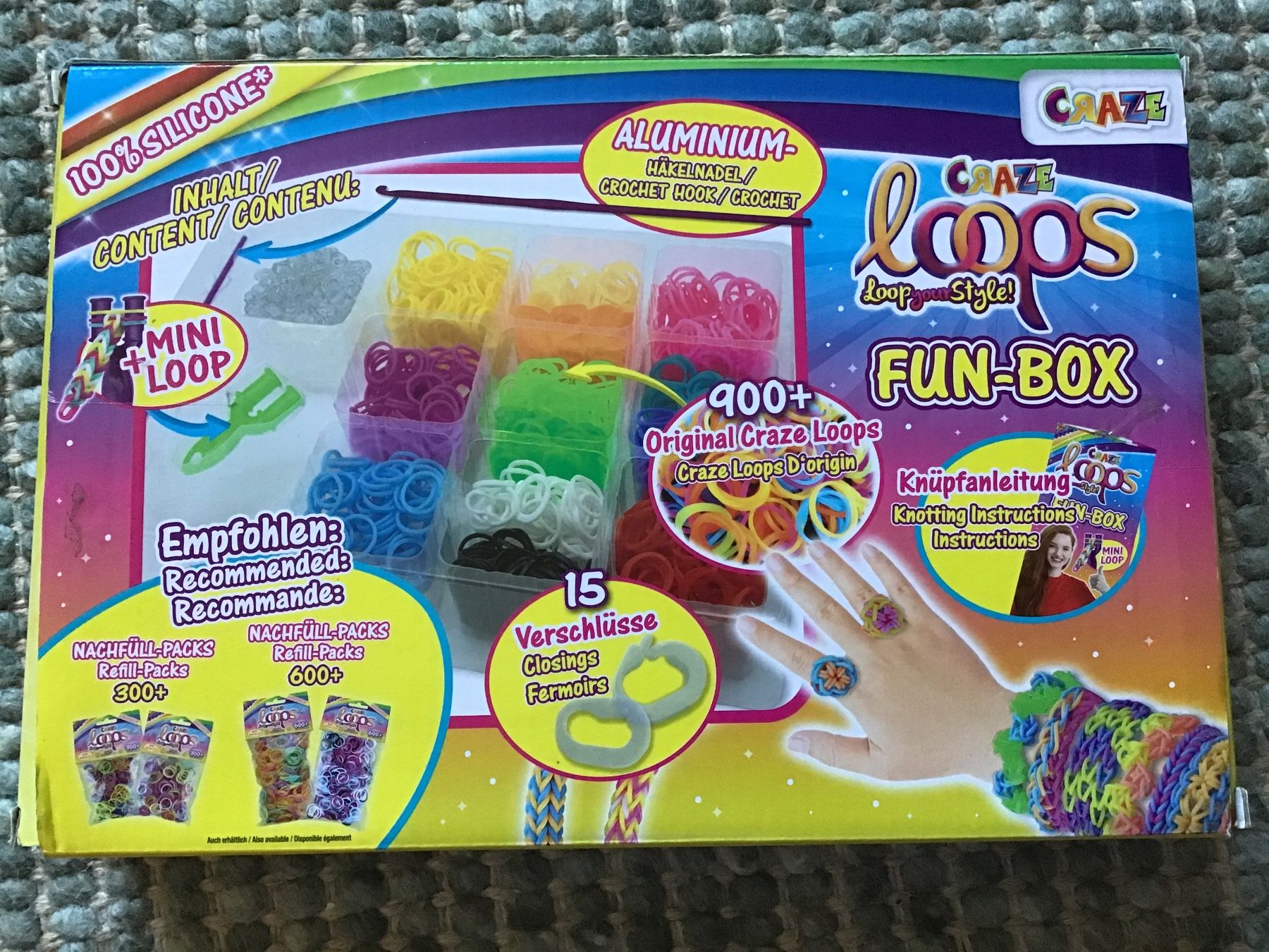 Kit bricolage: Bastelset: Craze Loops Fun-Box, Armbänder selber machen! – Usato da Langrickenbach venduto da orangecircledance 3