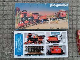 Train playmobil far West vintage +rails additionnels + extra