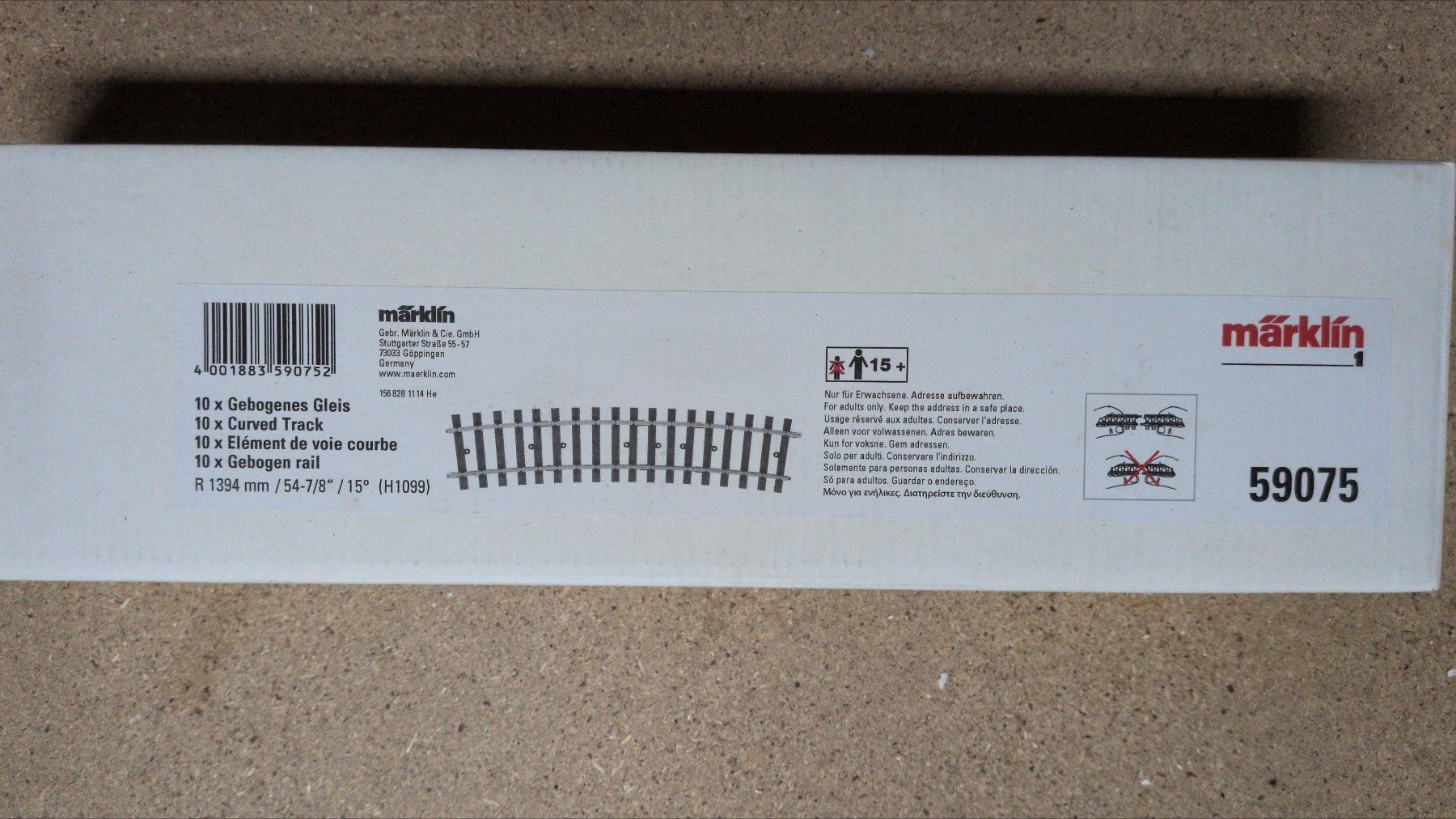 Märklin Modelleisenbahnen: 10x Gebogenes Gleis 59075 - neu – Neu und originalverpackt aus Rupperswil von white.rabbit
