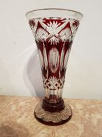 grand vase en cristal de Bohême taillé