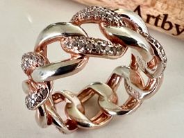 Silber 925 - Italienischer Mabina Designer-Ring mit Zirkonia