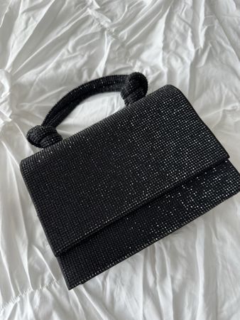 Schwarze Glitzer Handtasche - neuwertig!