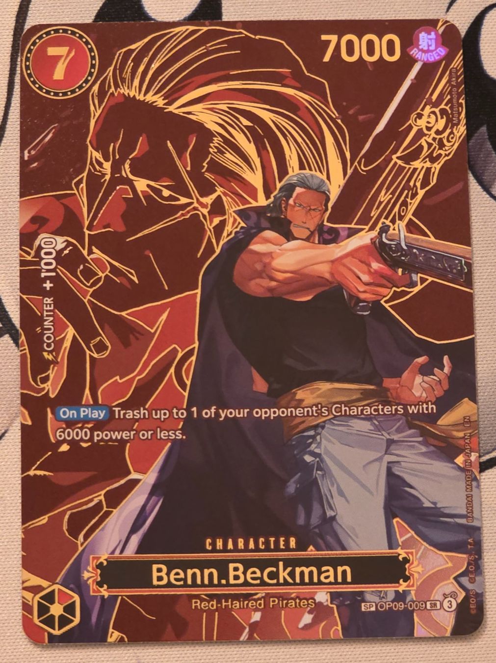 Bandai Carte collezionabili: One Piece Card Game Benn.Beckmann OP09-009 SP – Usato da Winterthur venduto da nadineM97