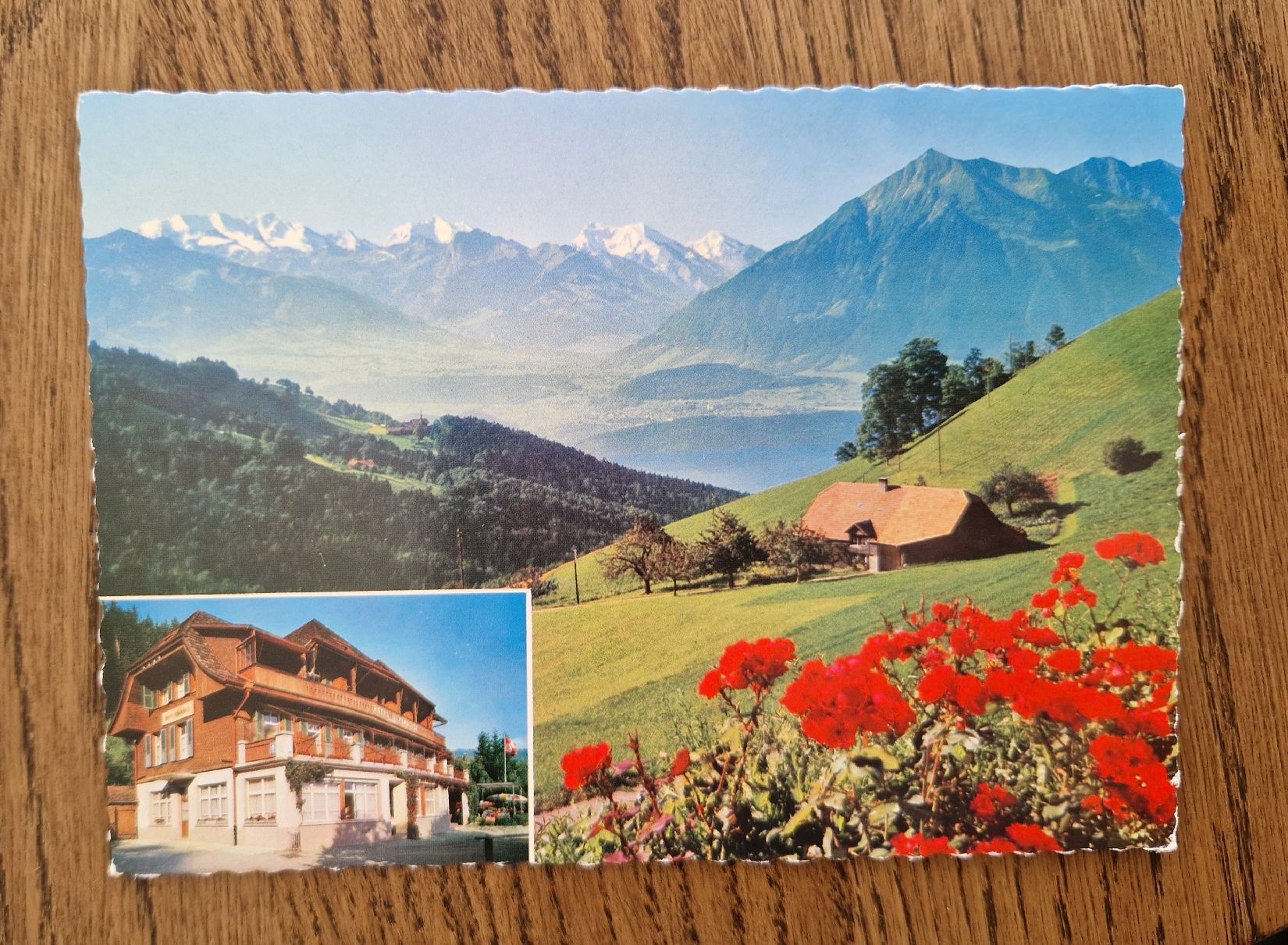 Ansichtskarten: Hotel Restaurant Alpenblick Schwerndi ob Thun – Gebraucht aus Ebikon von Donar50 1