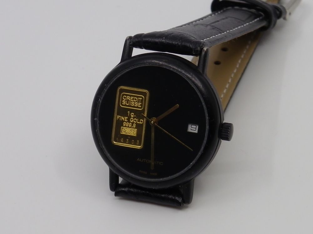Goldbarren Uhr, Credit Suisse, Fine Gold, Automatic