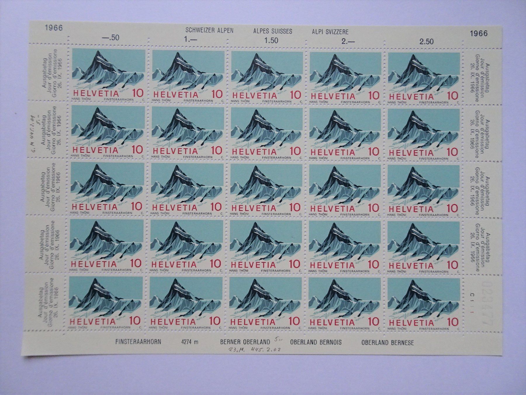 Tutti i francobolli: 1966** mit 2 Abarten – Nuovo (secondo la descrizione) da Aadorf venduto da Chnorli-Furz
