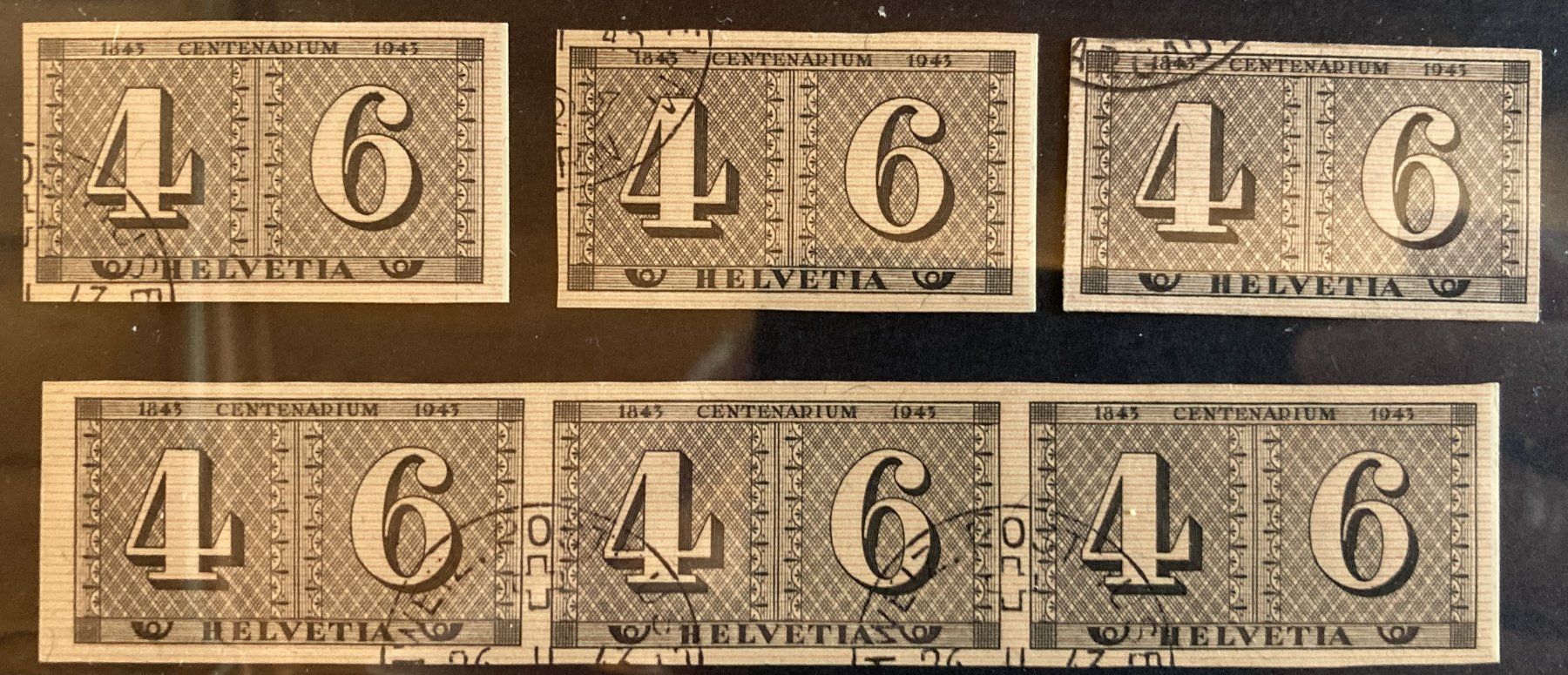 Tutti i francobolli: 1943 Einzelwerte aus Luxusblatt gest., SBK 30 Fr. – Usato da Flawil venduto da Furti