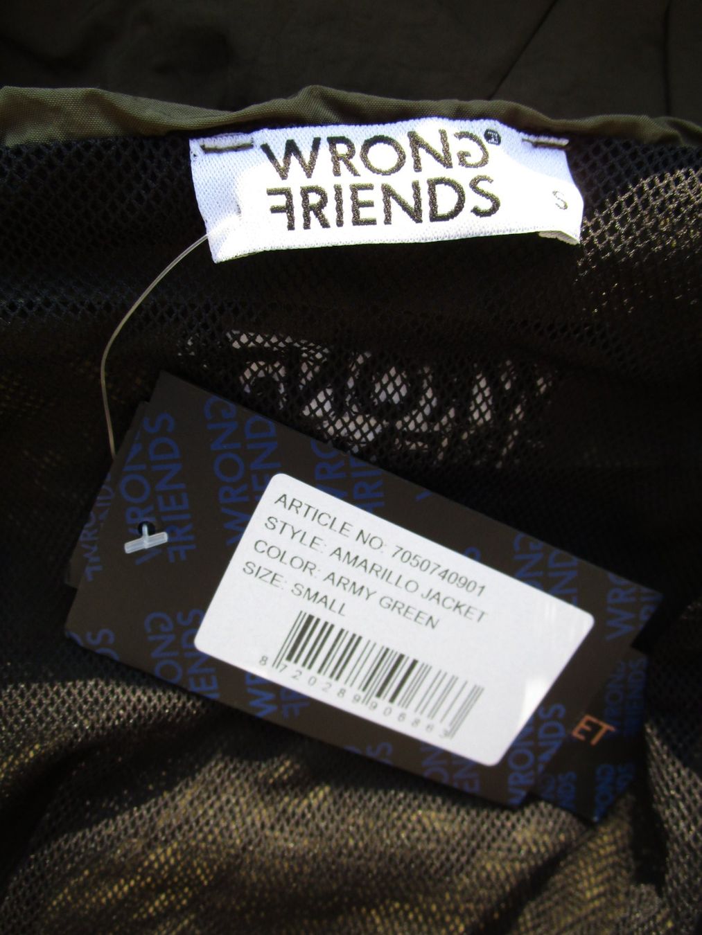 Giacche: Wrong Friends Amarillo Jacket Windbreaker Army Green  Gr. S – Nuovo (secondo la descrizione) da Eschenbach SG venduto da brocarte 8