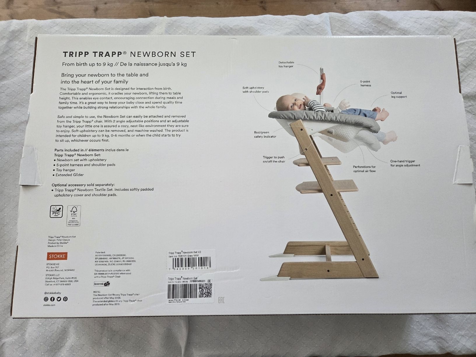 Stokke Chaises hautes: Tripp Trapp Newborn Set, hellgrau, gebraucht – D'occasion à Lyss par Munisono 2