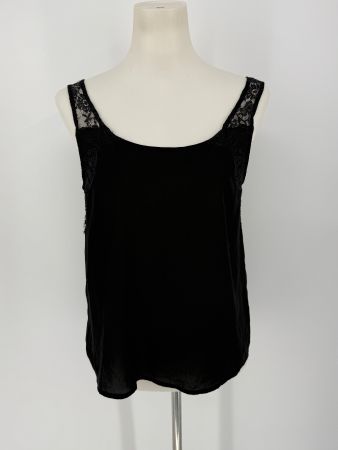 Schwarzes Top mit Spitze Gr. M von Zebra