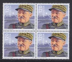 2024  Viererblock General Henri  Guisan ** Postfrisch **