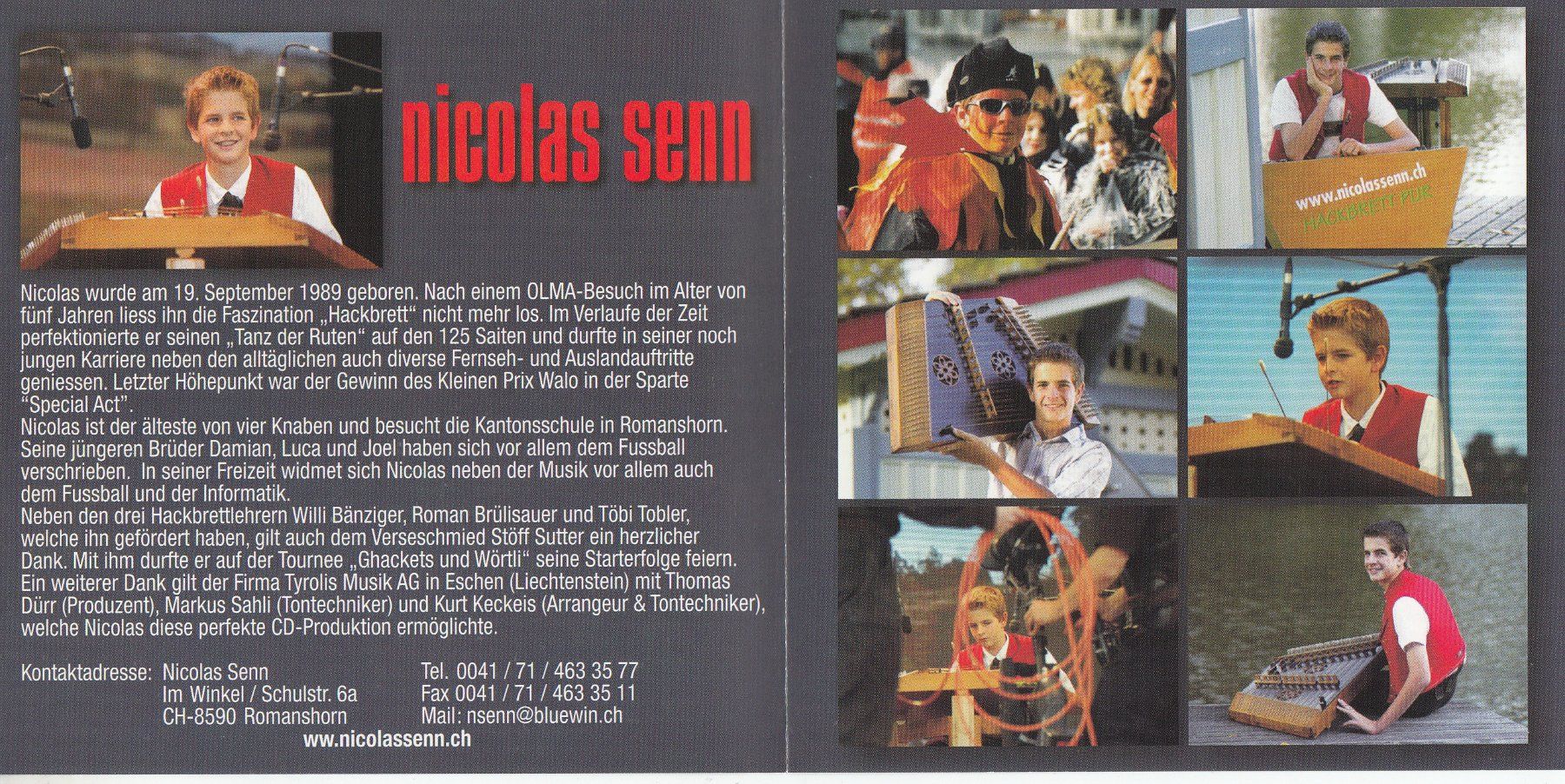 CDs: Nicolas Senn Hackbrett Gewinner kleiner Prix Walo 14 Titel – Neu (gemäss Beschreibung) aus Spreitenbach von Turbo_1105 3
