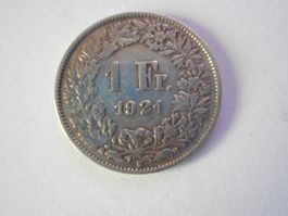 1 Fr. 1921 silber