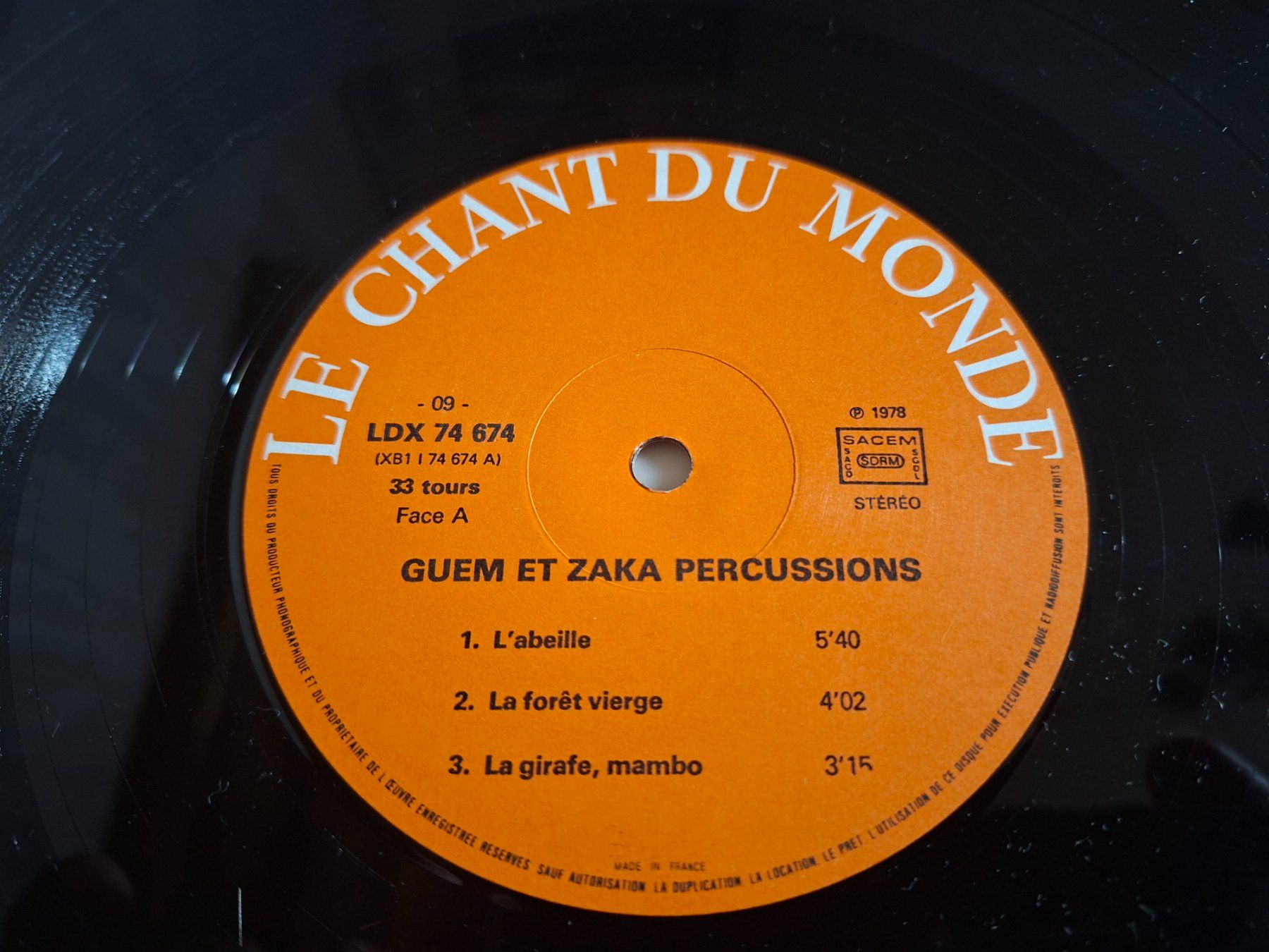 Dischi in vinile: Afro Jazz LP - Guem et Zaka Percussion – Usato da Bernex venduto da Wannabehasbeen01 2