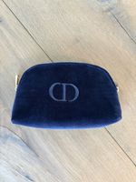 Edle Dior Samt Kosmetiktasche / Clutch - Dunkelblau