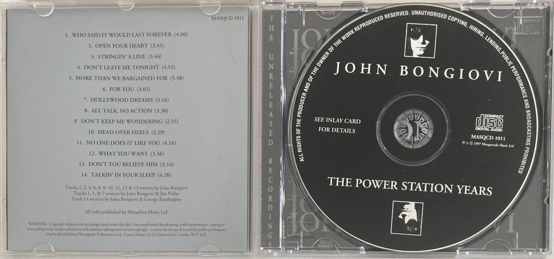 CDs: JOHN BONGIOVI - THE POWER STATION YEARS – Gebraucht aus Poliez-Pittet von Newtown-Records 2