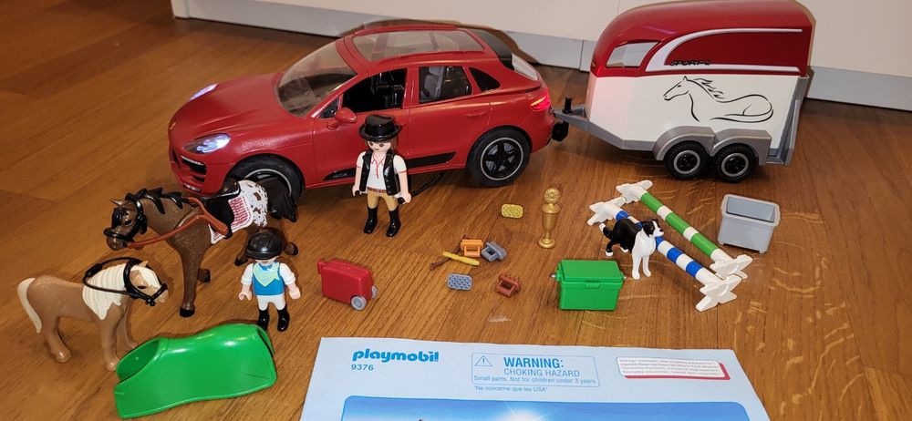 Playmobil 9376 Porsche Macan GTS mit Pferdeanhänger | Kaufen auf Ricardo