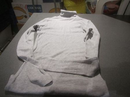Rollkragenpullover ca. Grösse S, grau, g