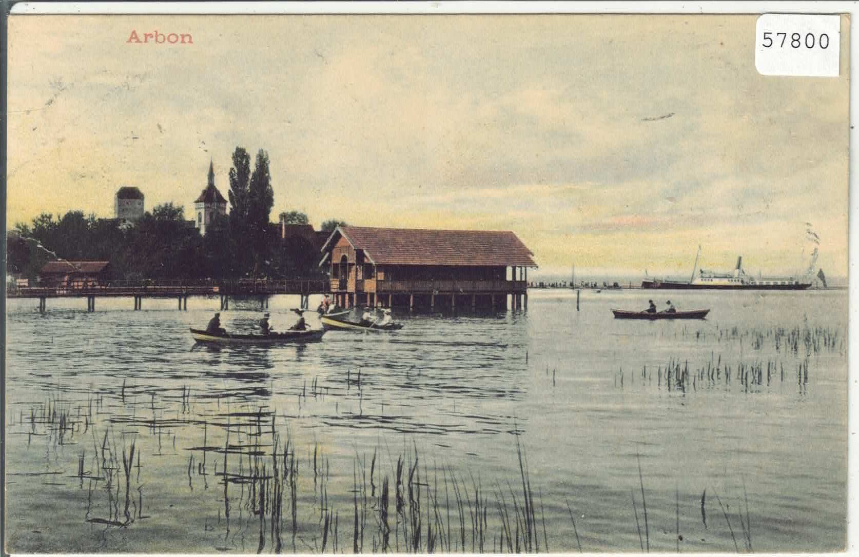 Ansichtskarten: Arbon am Hafen - Litho – Gebraucht aus Ettingen von Kartenplanet