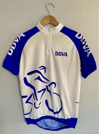 BBVA Radsport Trikot Gr. L Spiuk Vintage 90er blau weiss