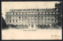 AK Genève, Hotel Métropole, 1903