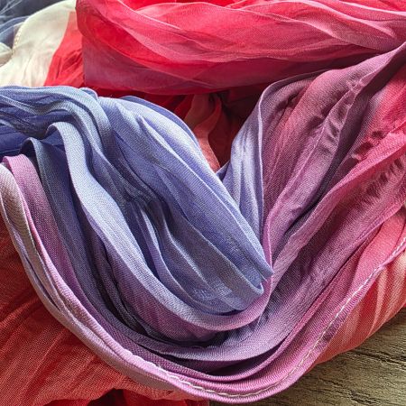 🐸 WUNDERSCHÖNER SCHAL FARBVERLAUF PINK LILA CRINKLE