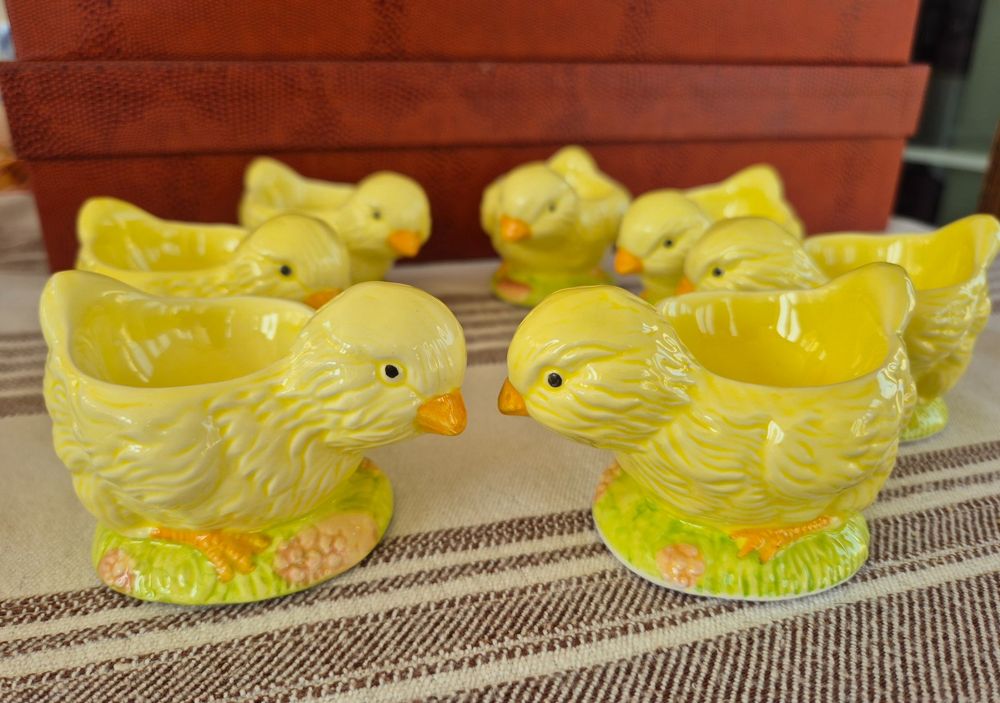 PURROOM Enten-Eierbecher Set – 3 Handglasierte Keramik-Eierbecher In Küken-Design Fürs Frühstück