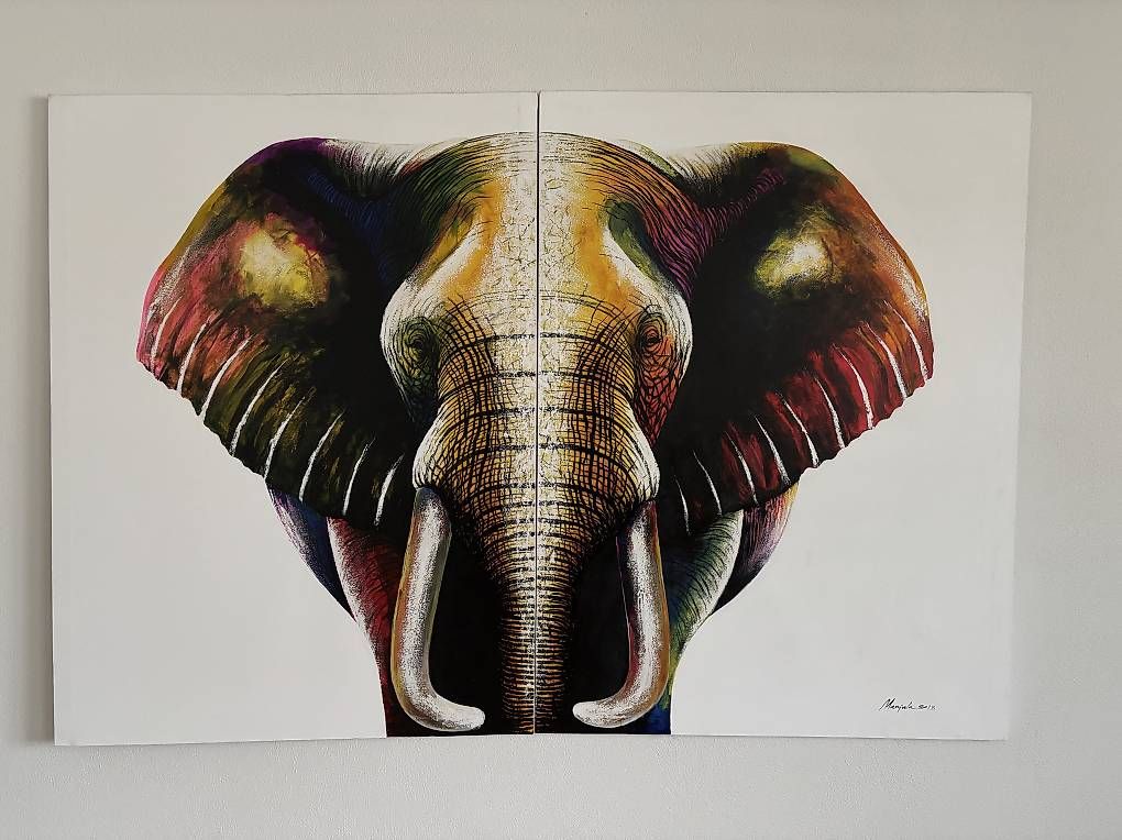 Sculture & Statue: Afrikanischer Elefant (2 teilig) – Usato da Winterthur venduto da Saki02