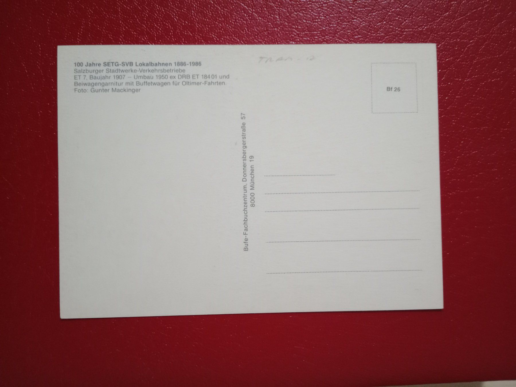 Cartoline postali: AK Bahn Austria Salzburg – Usato da Küttigen venduto da Melisch1000 1