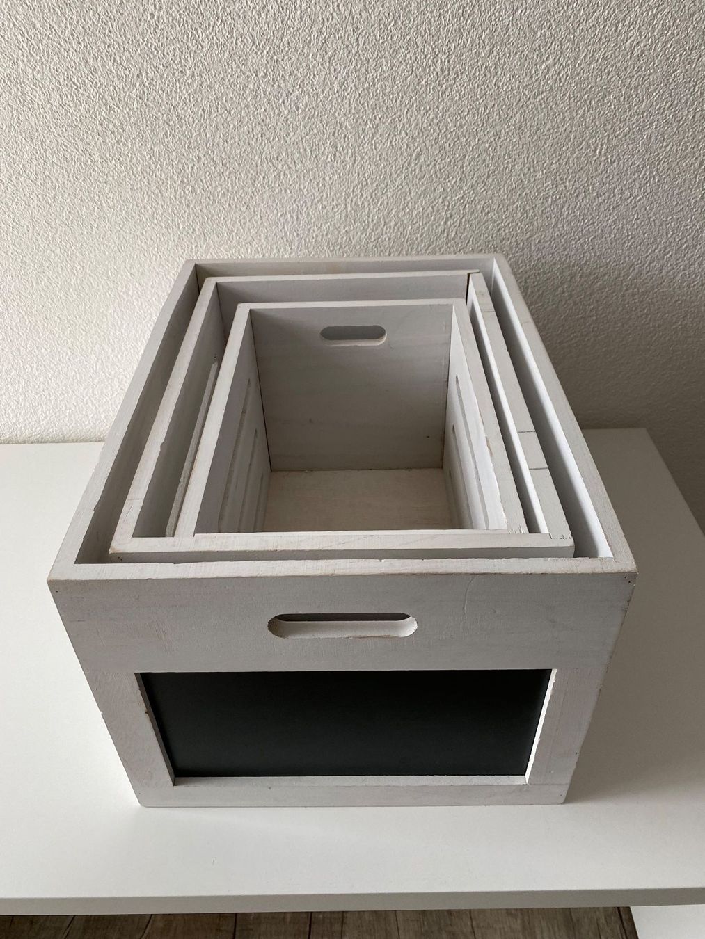 Transportkisten: 3 Kistchen stapelbar - Shabby Chic Style – Gebraucht aus Eschenbach SG von Sums