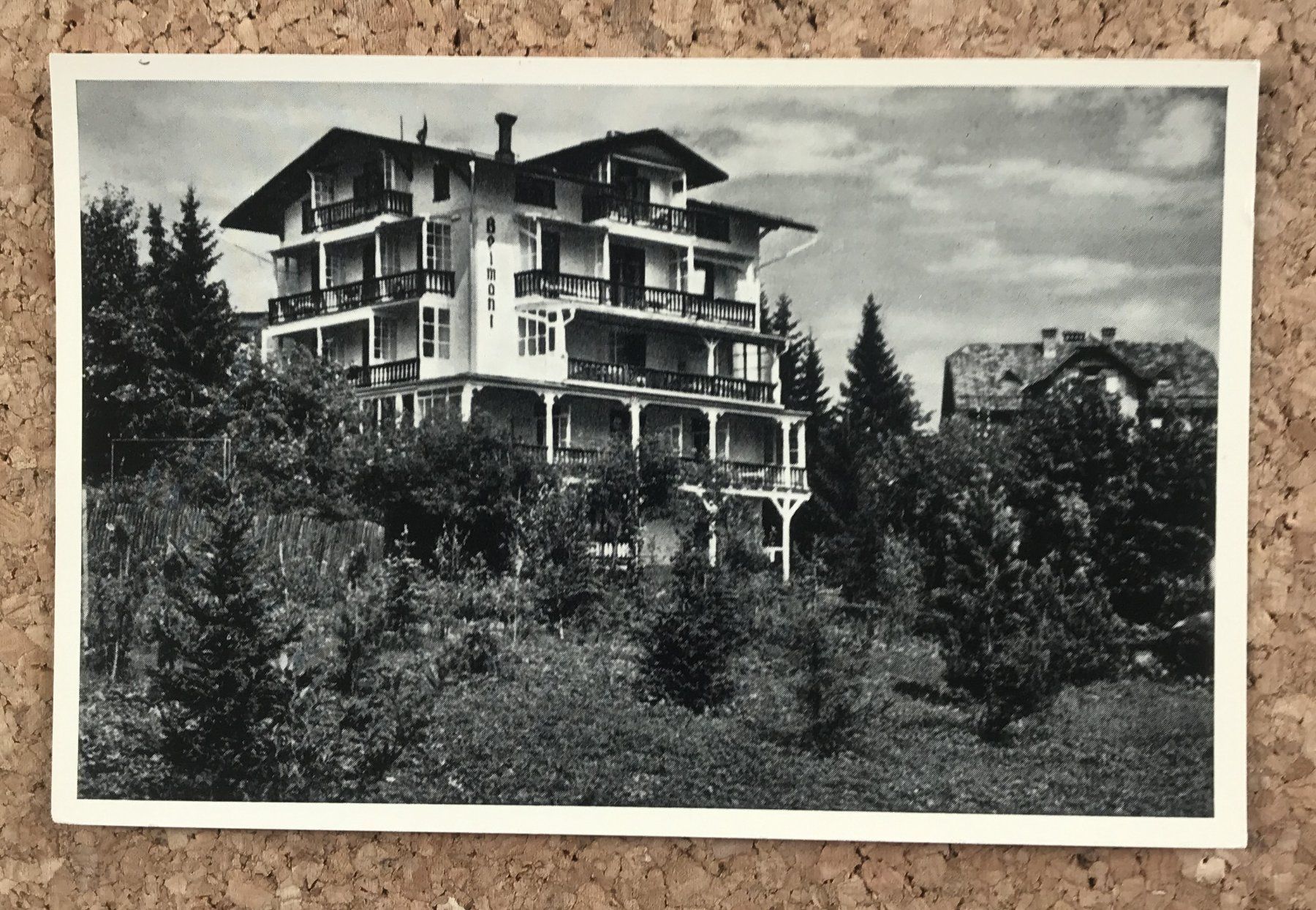 Ansichtskarten: ANSICHTSKARTE PRIVAT HOTEL BELMONT DAVOS-PLATZ – Gebraucht aus Ostermundigen von wini63