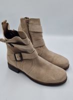 Gabor Damen Stiefeletten Wildleder Beige Gr. 37,5  Leder