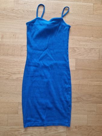 Robe d'été bleue Amisu moulante 32 petite robe sexy 👗💃