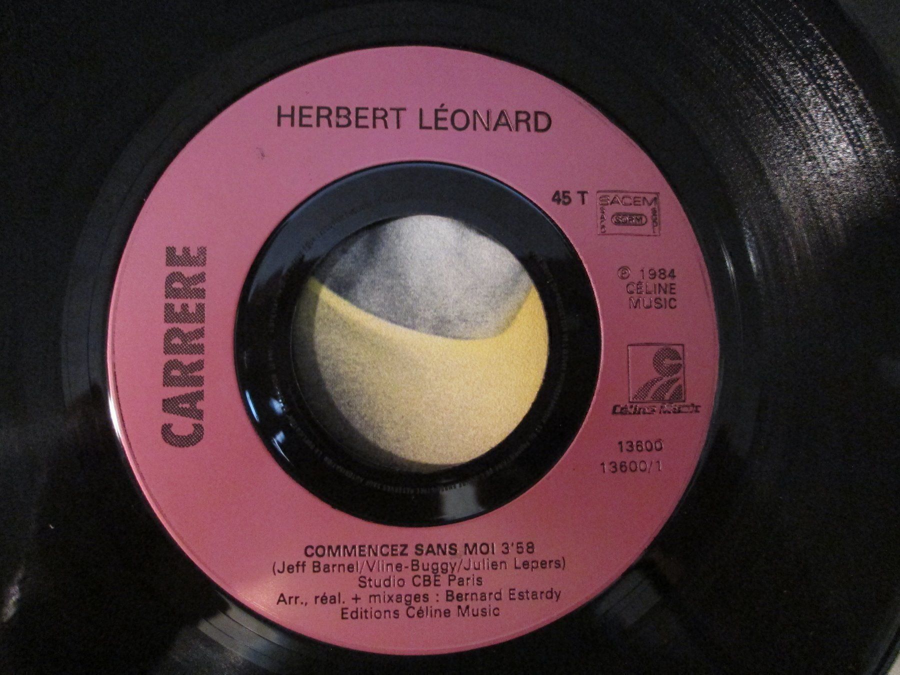 Schallplatten: Herbert Léonard - 45T - Commencez sans moi – Gebraucht aus La Chaux-de-Fonds von Marteaux 3