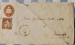 Alter Tübeli Brief 1872 mit sitzender Helvetia
