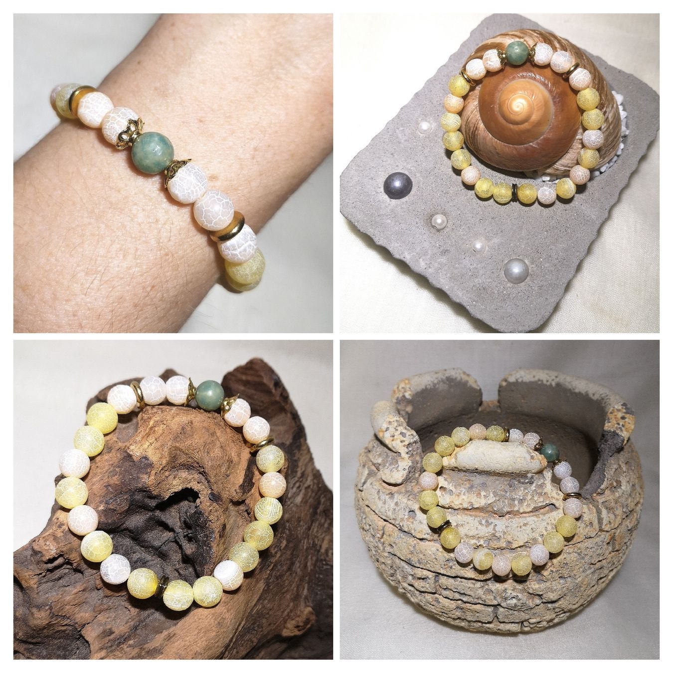 Bracciali & Braccialetti: weiss-gelbe Armk. - Spendenaktion – Nuovo (secondo la descrizione) da Unterkulm venduto da Nachtigall