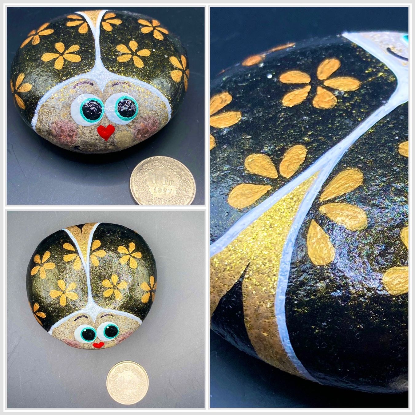 Tutte le decorazioni: Handbemalte Marienkäfer, Glücksbringer, Hochzeit, Gartendeko – Nuovo e nell'imballaggio originale da Vinelz venduto da Viewfinder84 5