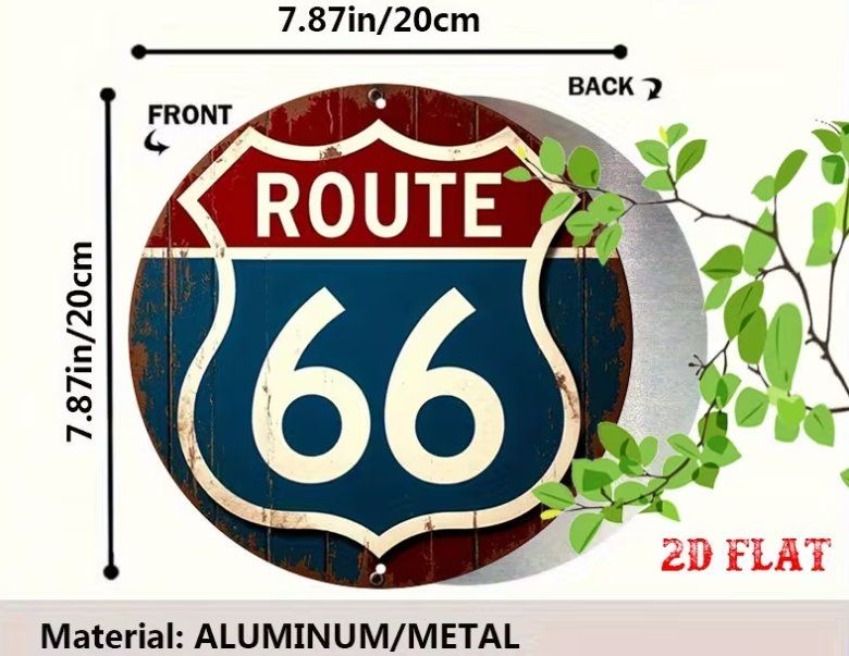 Insegne: Schild Aluminium Route 66 – Nuovo e nell'imballaggio originale da Gerlafingen venduto da Tsuru 1