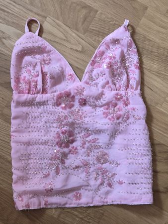 Top bestickt pink