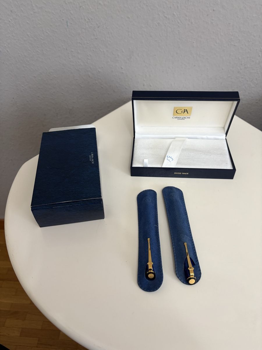 Caran D'Ache Penna & Evidenziatori: 2 Stylos vintage avec boite  – Usato da petit lancy venduto da FerreiraLuis 1