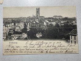 Alte Ansichtskarte von Freiburg, Jahrgang 1903,
