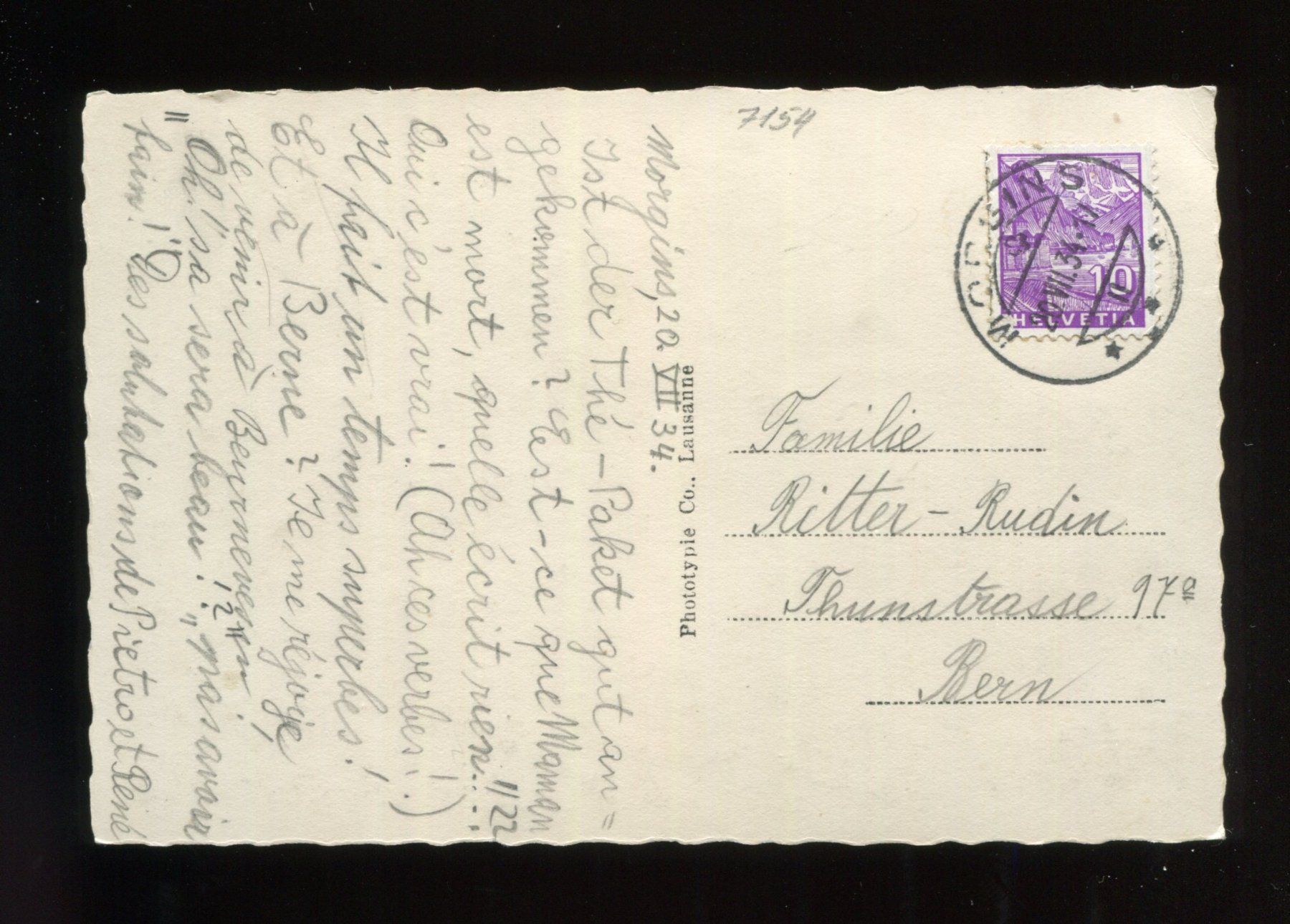 Cartoline postali: Morgins. Le Lac, Troistorrents – Usato da Aarau venduto da Elmaar41 1