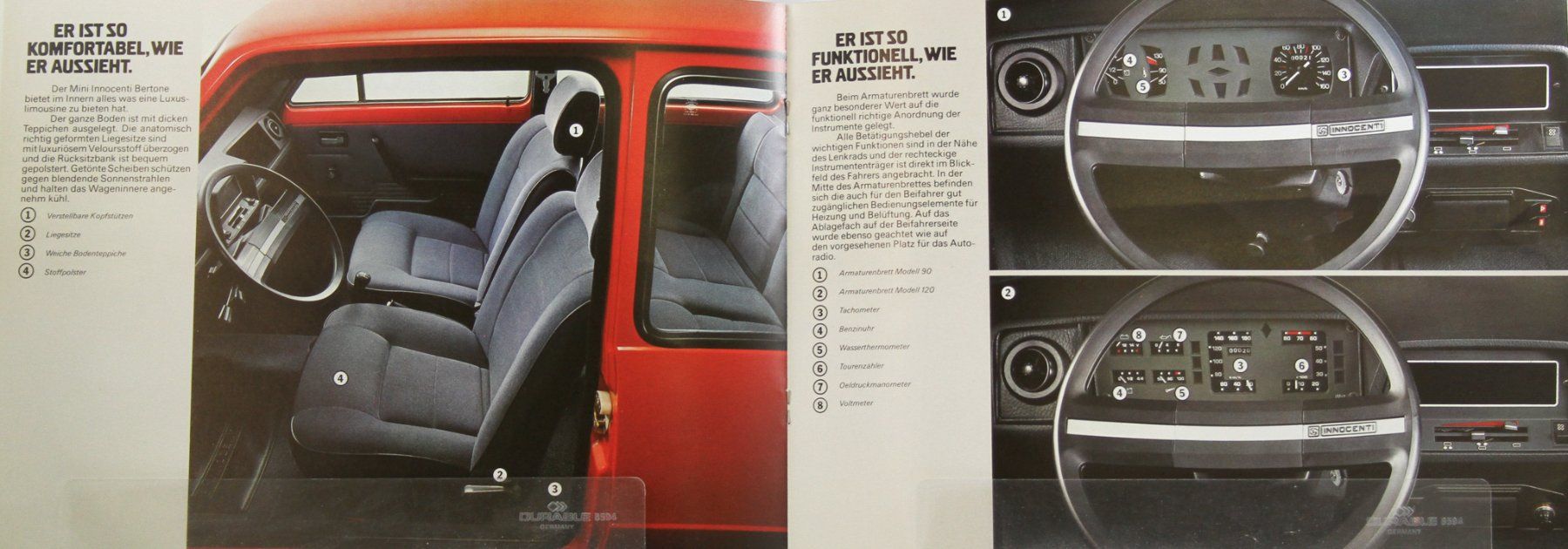 Mini Documenti: PROSPEKT | MINI INNOCENTI BERTONE - 90/120 | AB 01.1977 – Usato da Unterägeri venduto da GIGOLOLIT 3