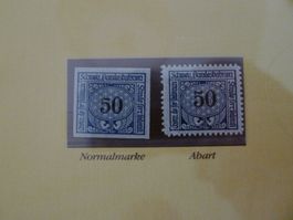 1919 Flügelrad blau Abart Marken Müller SBK 17Ac, Ab