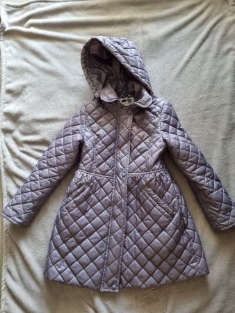 Manteau matelassé à capuche pour fille, violet, occasion