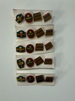 Warteck Bier Ansteckpins 5 Sets à 4 Pins