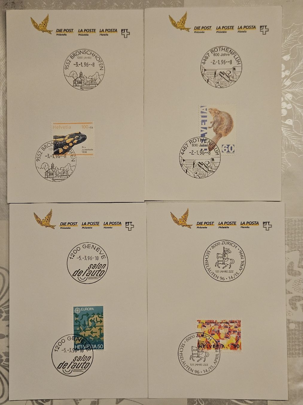 Tutti i francobolli: Schweizer Briefmarken Ersttagsbriefe 96 15 stk – Usato da Wil ZH venduto da Bossi73 1