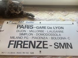 Grande plaque de train 