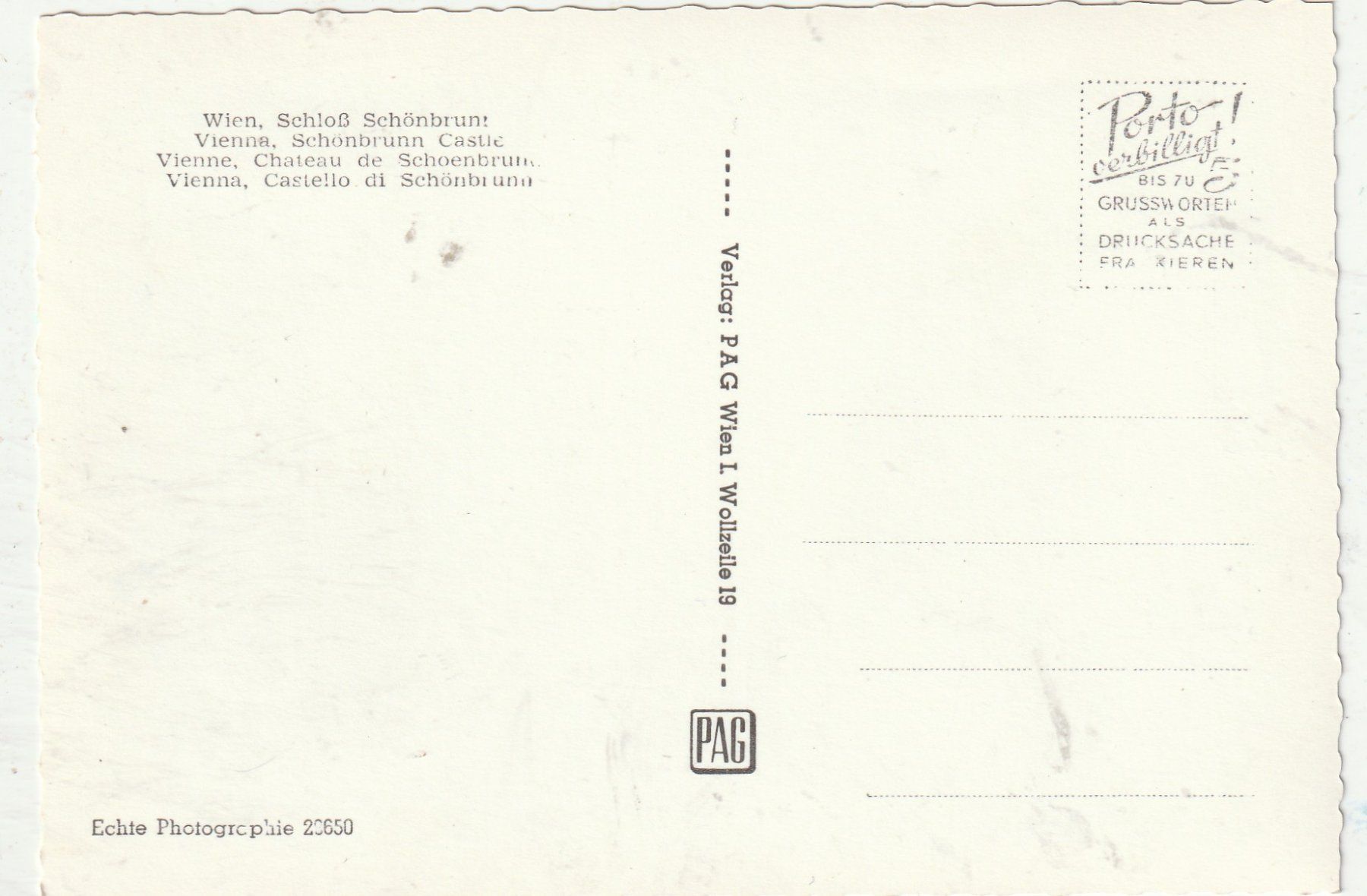 Cartoline postali: Wien Schloss Schönbrun – Usato da Lumbrein venduto da made02 1